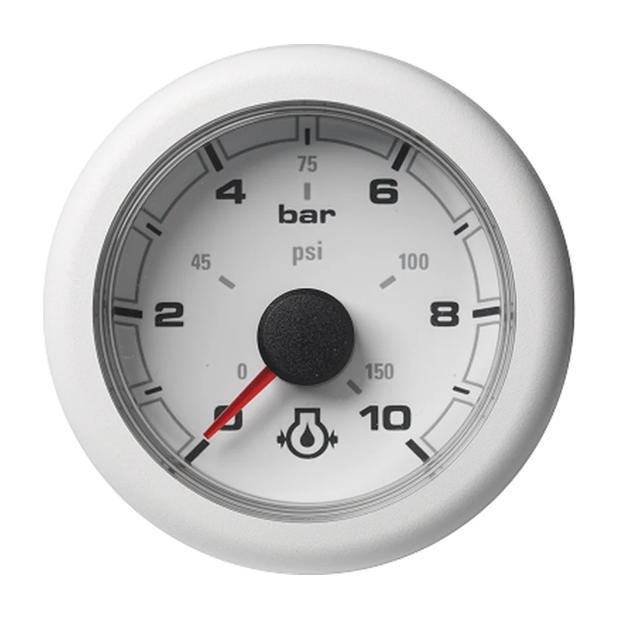 OL ENGINE OIL PRESSURE 10 BAR / 150 PSI WHITE FACELIFT