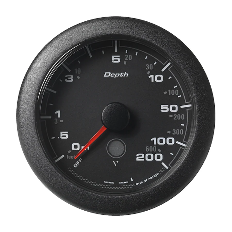 DEPTH GAUGE 200M / 660 FT BLACK