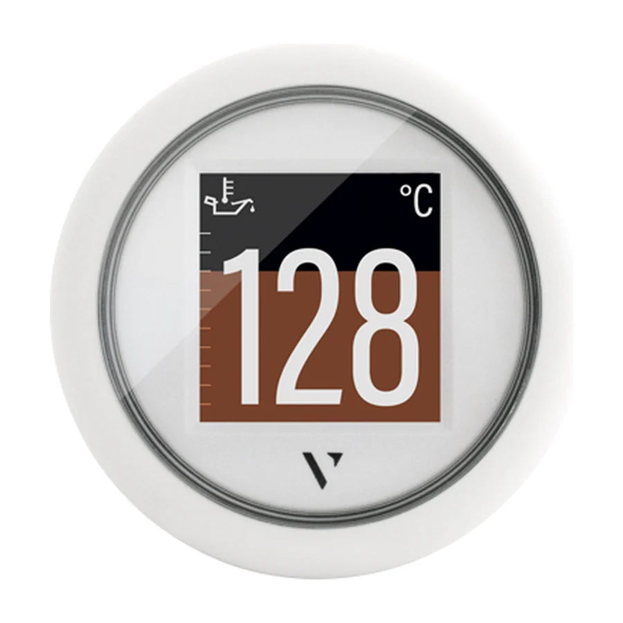 VLFlex 52 J 1939 COLOR DISPLAY 1,4" SINGLE LENS WITH ANTI FOG COATING, ROUND WHITE BEZEL AND WIRING HARNESS