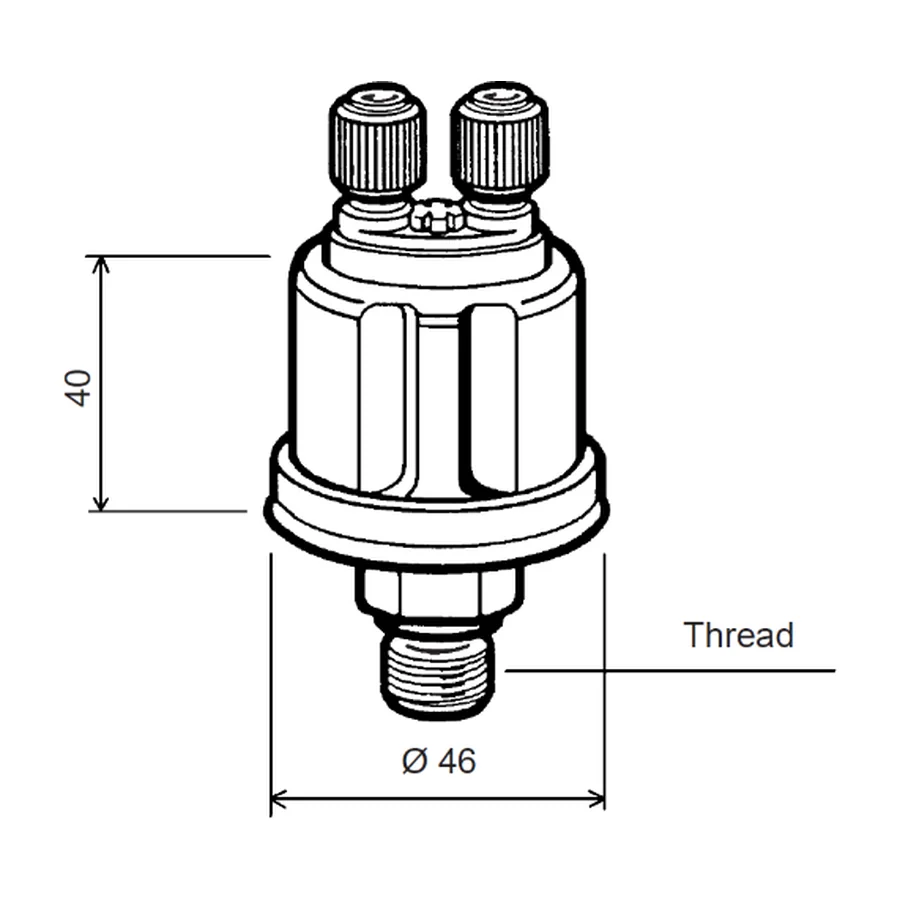 Pressure sensors 5 bar / 72 psi/ 1/8"-27NPT - insulated return / 6,3 x 0,8 mm terminal