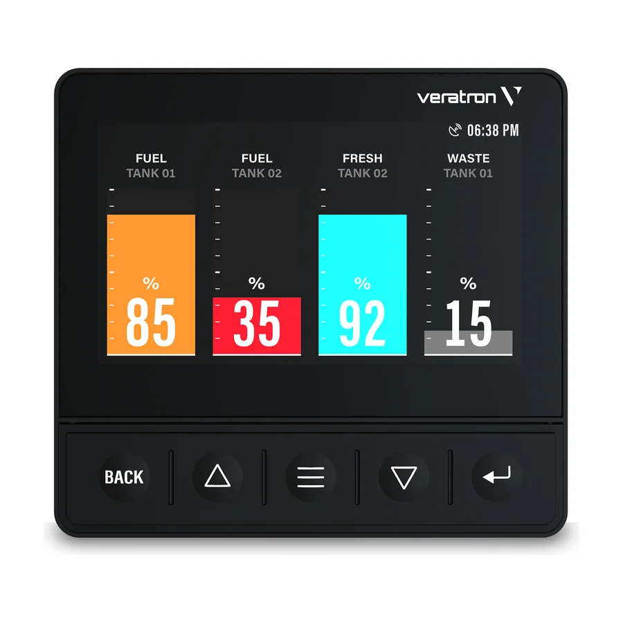 OL 4,3 inch Multifunctional color display with low profile black