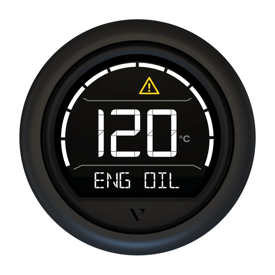VLDIGITAL 52 12/24 VOLT SINGLE LENS ROUND BLACK AND WIRING HARNESS