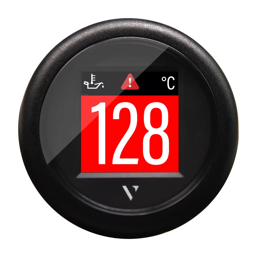 VLFlex 52 NMEA 2k COLOR DISPLAY 1,4" SINGLE LENS WITH ANTI FOG COATING, ROUND BLACK BEZEL AND WIRING HARNESS WHIT M12 CONNECTOR